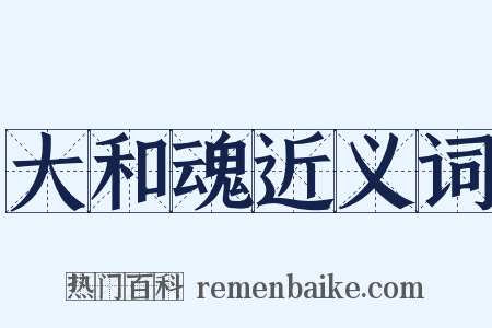 大和魂近义词是什么意思的图片